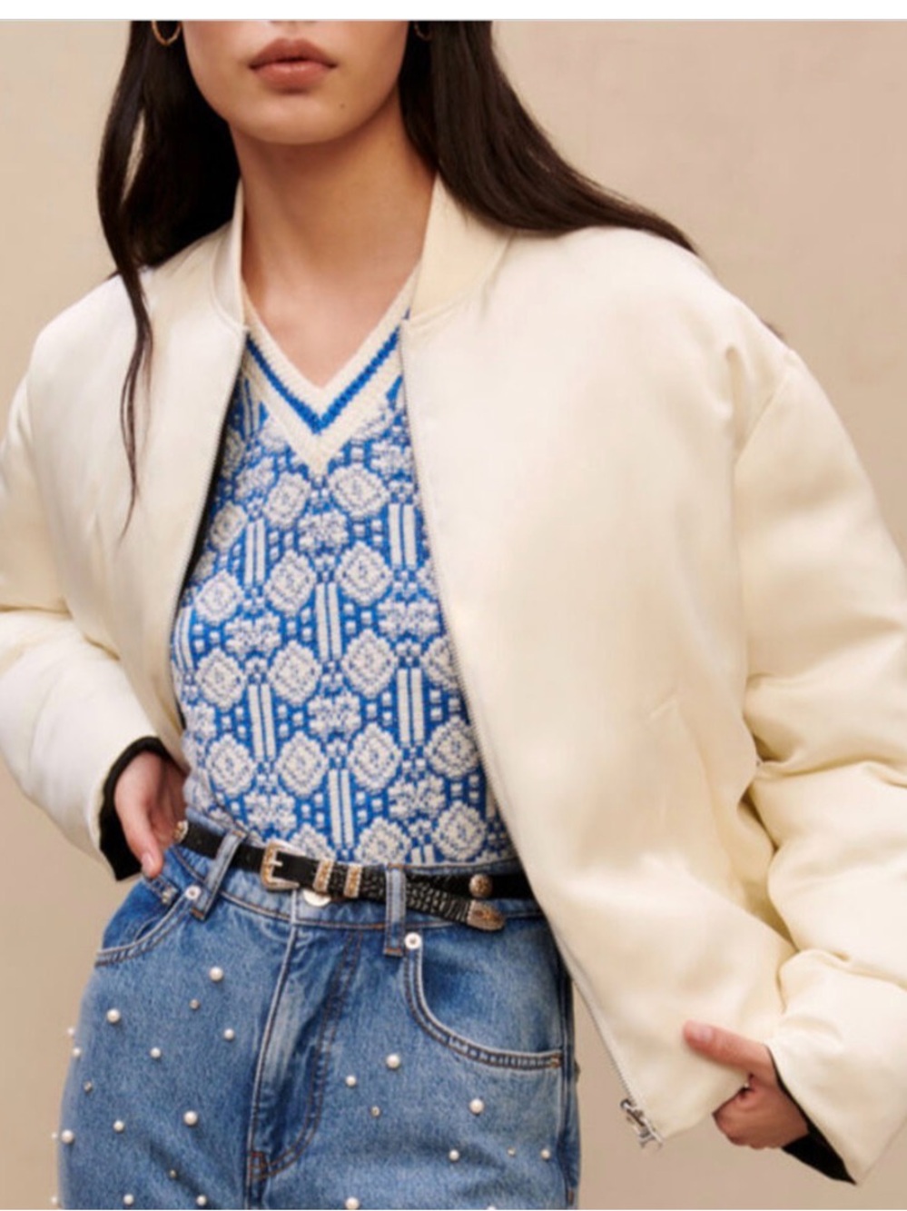 Maje Reversible Bomber Jacket